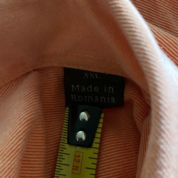 Ermenegildo Zegna Mens Long Sleeve Button Down Shirt. Size XXL. Orange - Picture 5 of 11